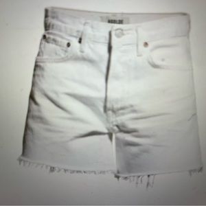 Agolde Parker long frayed shorts